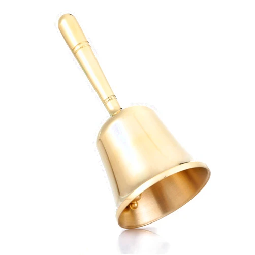 Homelavie Super Loud Solid Brass Small Hand Call Bell for Ringing at Wedding, Hand Bells for Seniors Bedside, Teacher Classroom Bell, Dinner Bell, Tibetan Bells, Meditation Bell (L)