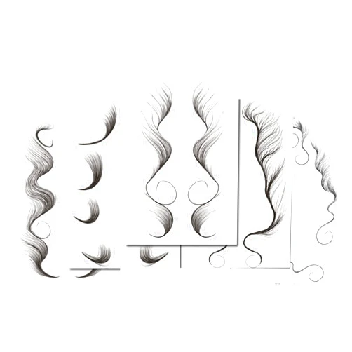 Nirbffo 5 Sheets Temporary Tattoo Stickers for Hair Edge Smooth Waterproof Black Hairline Curly Bangs Tattoo Sticker