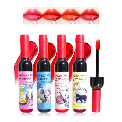 Lestpola Peel Off Lip Liner Stain Set-4Pcs Matte Lip Tint Tattoo Peel Off Stain,Long Lasting Waterproof Peeling Lipstain Lip Gloss,High Pigmented Lightweight Non-Stick Non Fade Liquid Lipstick Makeup for Women