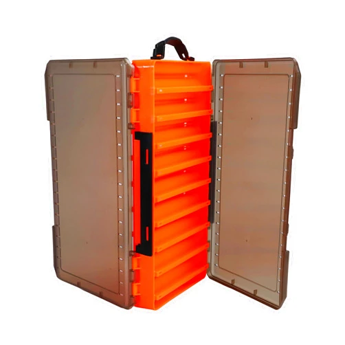 Uxwuy Fishing Lure Box Double Sided Tackle Box 18 Compartment Lure Box 3700 Tackle Tray Crankbait Storage Spinner Bait Tackle Box Large Bait Box