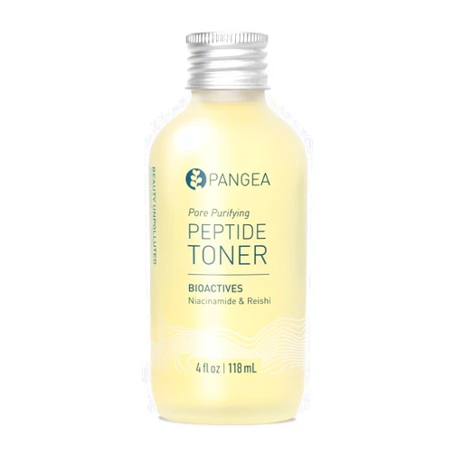 Pangea Organics - Natural Niacinamide + Reishi Pore Purifying Peptide Toner | Vegan, Non-Toxic, Sustainable Clean Beauty (Glass Bottle, 4 fl oz | 118 ml)