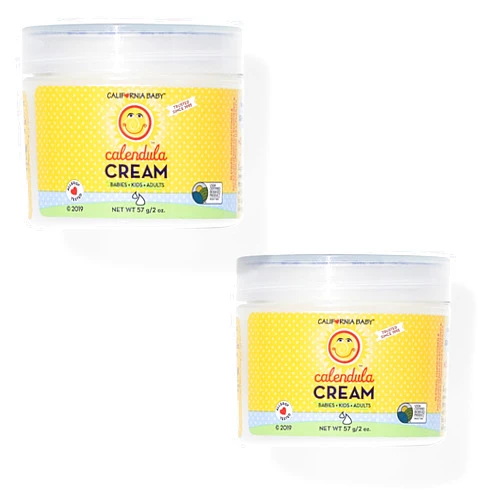 California Baby Calendula Cream | Ultra-Soothing Baby Face Cream | 100% Plant-Based | Organic Calendula + Aloe Vera | Lavender Scent | Baby Lotion For Sensitive Skin | 2 oz (Pack of 2)