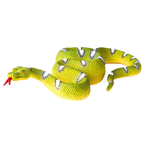 Gemini&Genius Green Snake Animal Action Figure Toys for Kids 8 Inches Length Realistic and Great Hand Painted Scare Toy Gifts for Kids