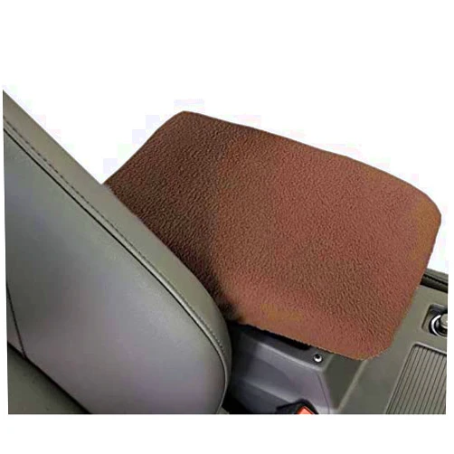 Car Console Covers Plus Handmade in USA Designed for Volvo XC40 2019-2025 Fleece Auto Armrest Center Console Cover Protector Brown