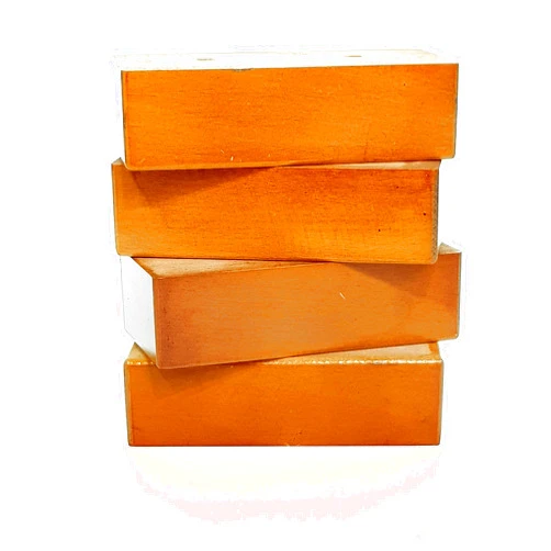 Knightsbrandnu2u Solid Wooden Block FEET SELF FIX 30mm HIGH Golden Oak Replacement Legs for Sofas, CABINETS Chairs & STOOLS PRE DRILLED SOF3024