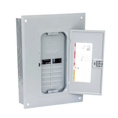 Square D - HOM816L125PGC Homeline 125-Amp 8-Space 16-Circuit Indoor Main Lugs Load Center with Cover and Ground Bar, Plug-on Neutral Ready