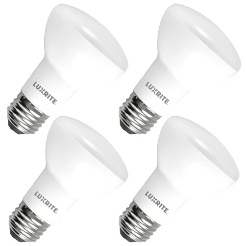 LUXRITE BR20 LED Bulb, 45W Equivalent, 3000K Soft White, Dimmable, 460 Lumens, R20 LED Flood Light Bulb 6.5W, Energy Star, Damp Rated, E26 Base, Perfect for Recessed and Track Lighting (4 Pack)
