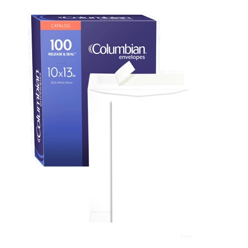 Columbian 10 x 13 Catalog Envelopes with Self Seal Closure, 28 lb White Wove, for Mailing Flat Letter Size Documents or Photos, 100 Per Box (COLO336)