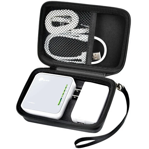 GWCASE Case Compatible with TP-Link AC750 Wireless Portable Nano Travel Router. for Hotspot WiFi Devices Storage Carrying Box Holder for Power Adapter, Ethernet Cable and Other Accessories (Bag Only)