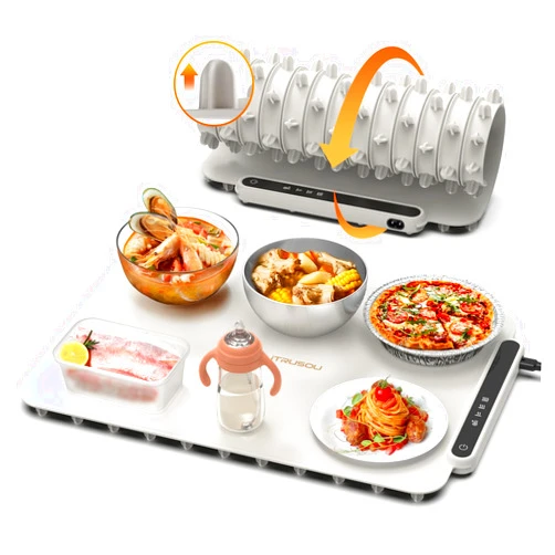 Itrusou Food Warming Mat, iTRUSOU Food Warmer for Parties Buffets to Keep Food Warm or Thawing, Silicone Heating Mat for Food with 3 Temperature Settings for Sabbath, Family Gatherings, Holidays, Daily Use
