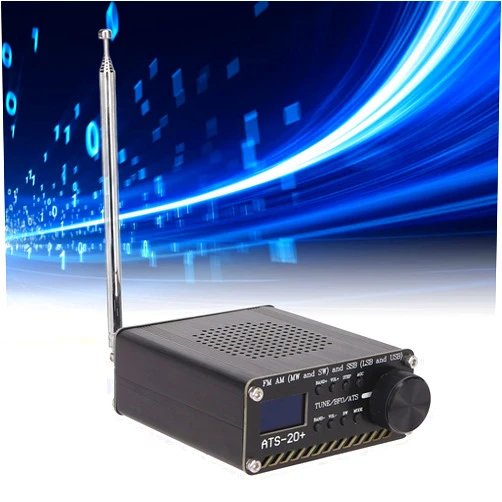 EIMSOAH ATS 20+ Radio Receiver, Multiple Channels, High Sensitivity, Portable Small World Band Digital Receiver with Multiple Channels and High Sensitivity for Outdoor Camping and Home