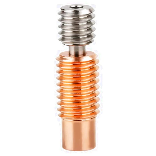 POLISI3D Upgrade Bimetal Heatbreak All Metal Copper Titanium TC4 Throat Compatible with Sidewinder X1 V6 Volcano Hotend Titan Aero Extruder Prusa i3 MK3S 3D Printer (Threaded Version)