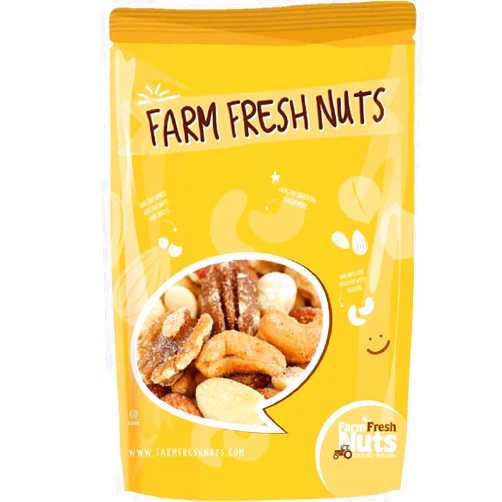 Farm Fresh Nuts Freshly Roasted Mixed Nuts with Sea Salt (2 Lbs.) - A Delicious Sea Salted Mix of Macadamia Nuts, Cashews, Brazil Nuts, Almonds, Pecans & Walnuts - Farm Fresh Nuts Brand