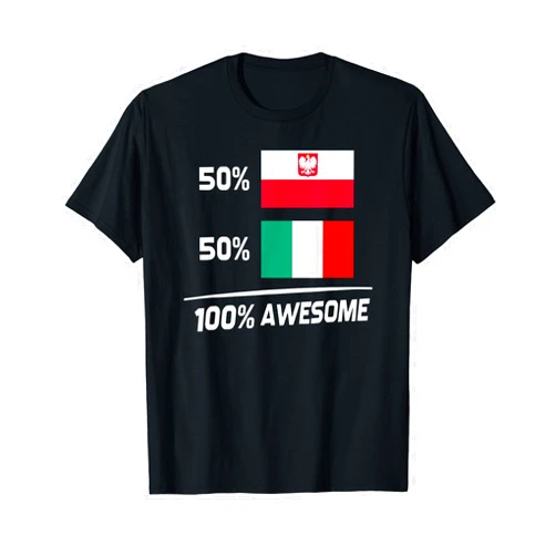 Poltalian Italian Polish Flag Gifts Italian Polish Flag Half Italian Half Polish Italy Poland T-Shirt