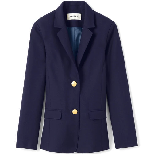 Lands' End School Uniform Girls Hopsack Blazer