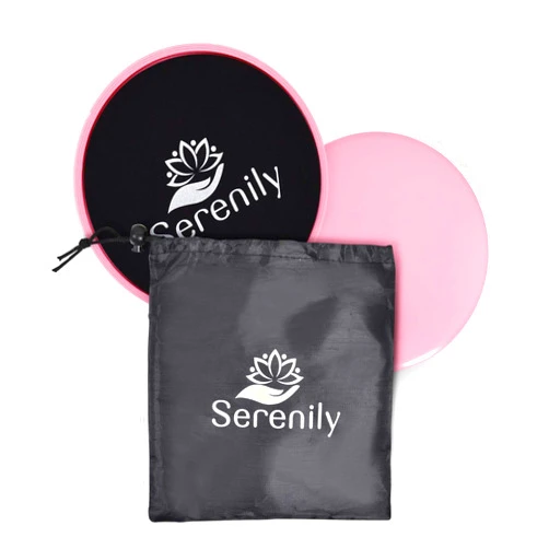 Serenily Sliders for Working Out - Core Exercise Sliders, 2 Dual Sided Gliding Discs For All Floors With Carry Bag & Workout Guide. Abs & Full-Body Fitness Equipment - Compact Slider Set For Home Gym