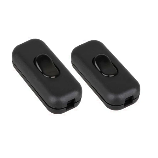Zo.Yehaa Inline Cord Switch, 2PCS On/Off Lamp Control Appliance Switch AC120V 10A, 250V 6A for Bedroom Table Lamp Desk LED Lights, Electric Spreader Pumps, Black