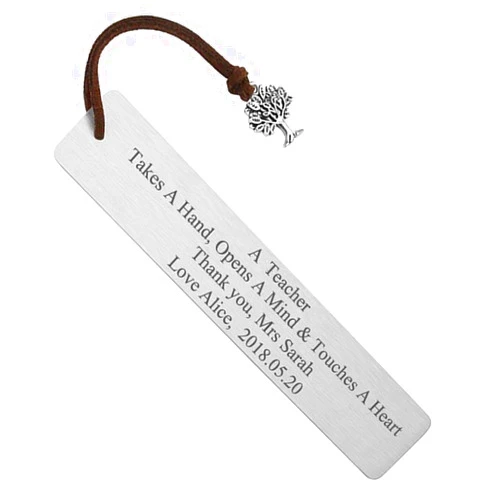 Personalized Master Free Engraving Custom Engraved Stainless Steel Celtic Knot Tree of Life Bookmarks for Reader Booklover Students Gift