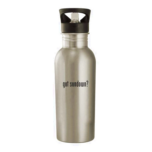 Knick Knack Gifts got sundown? - 20oz Stainless Steel Water Bottle, Silver