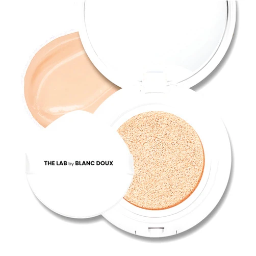 THE LAB BY BLANC DOUX BLANC DOUX Oligo Hyaluronic Acid Healthy Cream Cushion (02 Beige), Sleek, Portable, and Functional Makeup to Protect and Keep Your Skin Moisturized