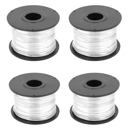Ejoyous 4pcs Steel Rebar Tie Wire, 110m 0.8mm Steel Rebar Tie Coil for Automatic Rebar Tying Machine