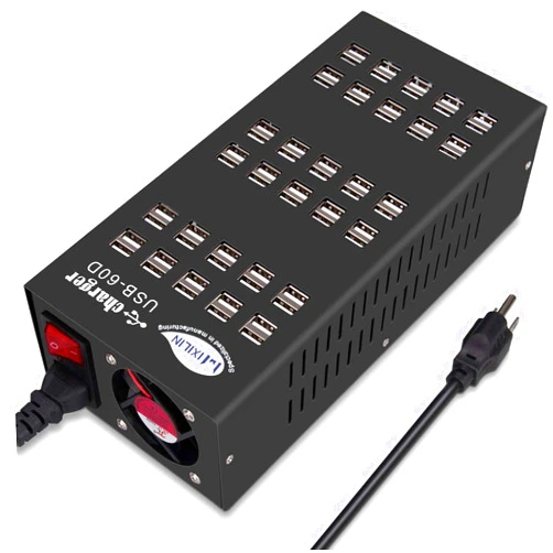 MIXILIN 60 Ports USB Charging Station with Intelligent Protection, Multi-Port USB Charging Station Organizer for Hotel School Shopping Malls