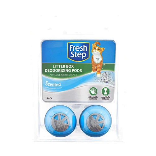 Fresh Step Cat Litter Box Deodorizing Pods In Fresh Scent - Cat Deodorizer Adhesive Pods for Litter Box - Great Way to Eliminate Cat Odors From the Home - Easy to Use 1 Pack