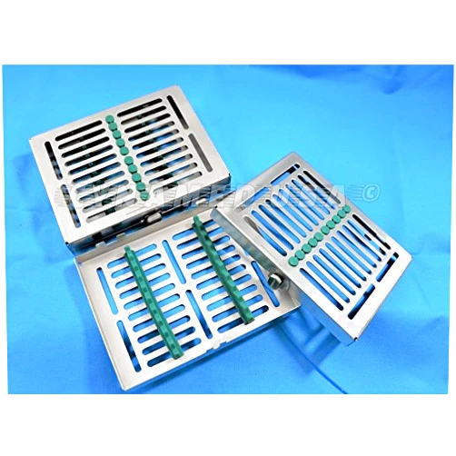 Cynamed 1 German Dental Autoclave Sterilization Cassette Rack Box Tray for 10 Instrument with Lock