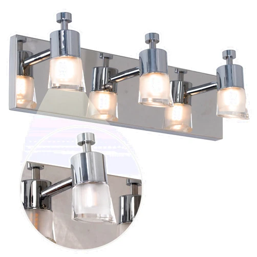 IYFLLIM Modern Bathroom Lights Over Mirror,3 Lights Bathroom Vanity Light with Acrylic Shade, Chrome Stainless Steel Frame,18 inch Vanity Lights for Bathroom,Bedroom,Living Room