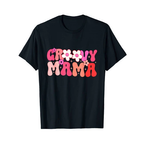 Groovy Mama For Birthday Party Or Pregnancy Reveal Retro Groovy Mama Matching Family 1st Birthday Party T-Shirt