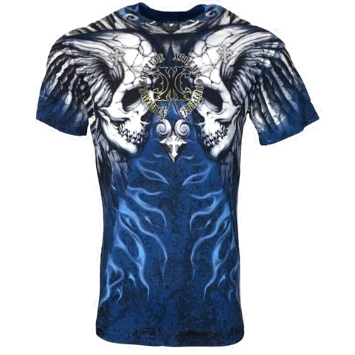 Xtreme Couture by Affliction Men T-Shirt Silent Scream Cross Biker MMA