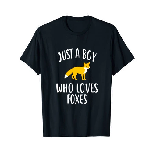 ShirtZilla Just A Boy who loves FOXES Design Funny FOX T-Shirt