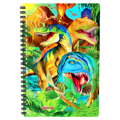 Deluxebase 3D LiveLife Notebook - Dino Smiles from Deluxebase. 80 Page Lined Lenticular 3D Dinosaur Notebook. 8.5 x 5.5 in. Superb school or work stationery with artwork licensed from artist Michael Searle