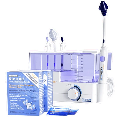 SINU PULSE ELITE SinuPulse Elite Advanced Nasal Irrigation System - Pulsating Sinus Congestion Relief & Sinus Rinse Machine, More Effective Than Neti Pot, Nose Spray or Nasal Wash Bottle, with 90 SinuAir Packets