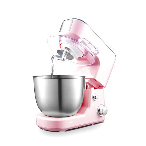 CLING Stand Mixer Kitchen Electric Food Mixerd 5L 1000W with Whisk, Dough Hook, Mixing Beater & Splash Guard for Kneadin, Cake, Cookie Pink
