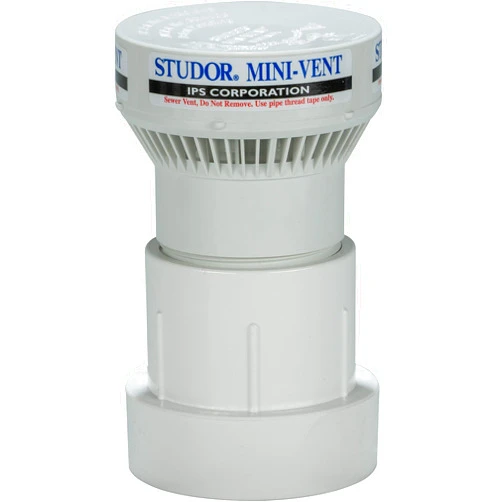 WELD-ON Studor 20341 Mini-Vent Air Admittance Valve with PVC Adapter, 1-1/2- or 2-Inch Connection