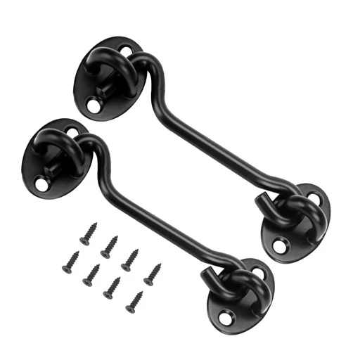 AsonTao Door Latch, Door Lock Latch, Gate Latch, Barn Door Lock, Hook and Eye Latch Best for Window, Bedroom,Sliding Door. 4Inch ASONTAO (Door Lock - 2Pcs)