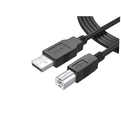 PWR+ 6Ft Long Midi Cable USB 2.0 Type-A to Type-B High Speed Cord for Audio Interface, Midi Keyboard, USB Microphone, Mixer, Speaker, Monitor, Instrument, Strobe Light System Laptop Mac PC