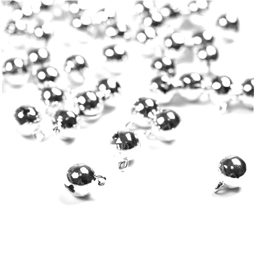 IKammo 100 Pcs Christmas Bells Silver Jingle Bells for Crafts,iKammo 12mm Mini Bells DIY Bells Christmas Crafts for DIY Bracelet Anklets Necklace Knitting/Jewelry Making(Silver,100pcs)