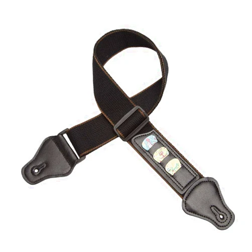 Milisten Waist Band Guitar Strap Adjustable Comfortable PU Leather Strap with Pick Slot for Acoustic Classic Electric Guitars Ukulele Bass (Black) Adjustable Strap Girdle