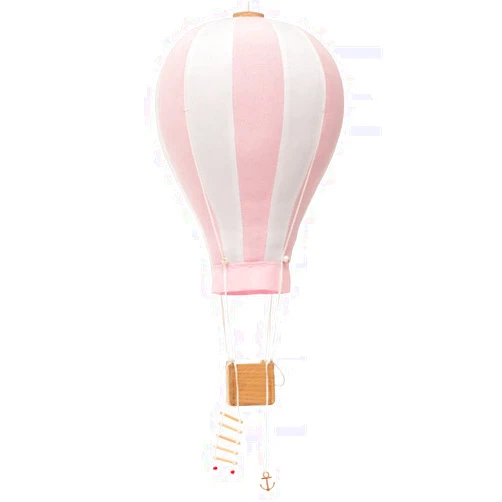 Handmade Hanging Textile Pink Hot Air Balloon Kid Nursery Children Room Decor Baby Shower Gift Large 12 in