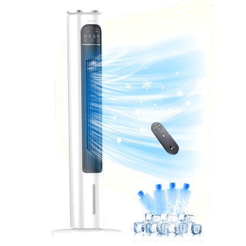 Slkdrft Evaporative Air Cooler, 37” Portable Air Conditioners, Swamp Cooler,4 Modes, 12H Timer, 70° Oscillating, Removable Water Tank, Ice Packs, Remote, Cooling Ac Tower Fan for Bedroom, Room, Indoor