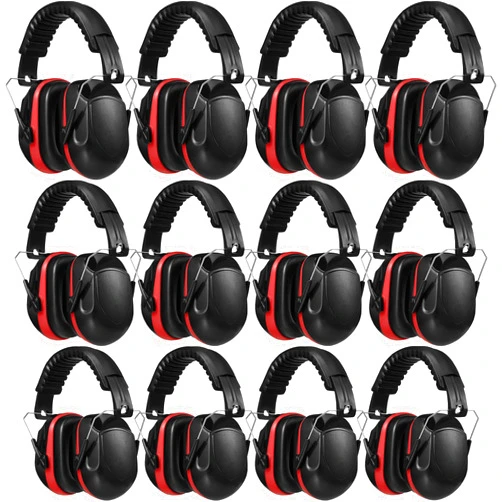 Kanayu 12 Pack Headphones with Adjustable Headband NRR 28dB Noise Reduction Ear Muffs Ear Protection Headphones