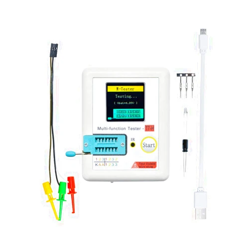 Aideepen High Precision LCR Meter Transistor Tester T7 TC-T7-H Multifunctional Graphic LCD Display,ESR Tester Transistor Meter for LCR ESR NPN PNP Diode Triode Capacitor Resistor Transistor