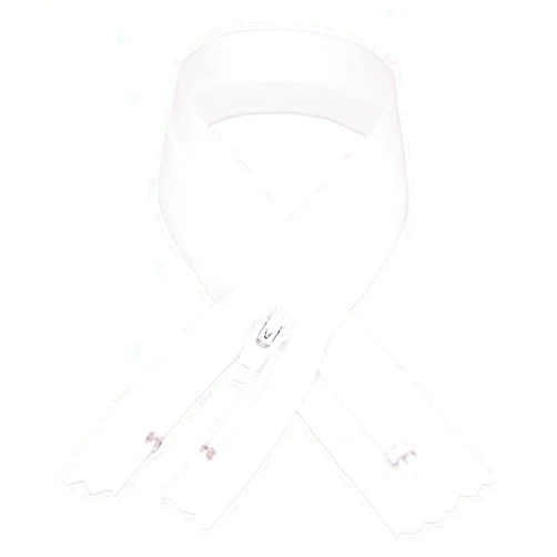 YKK #3 Coil Zipper, 7 Inch Length, Bright White 501 (10 Pack)