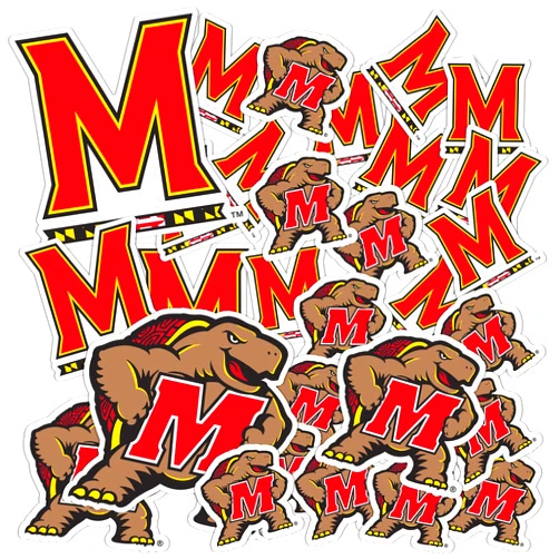 Desert Cactus University of Maryland Terrapins UMD Terps Stickers Vinyl Decals Laptop Water Bottle Car Scrapbook T1 (Type 1-1)
