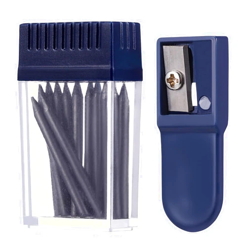 NUOBESTY 2 Set Compass Refills Replacement in Refill Tubes for Compasses with Pencil Sharpener 2mm