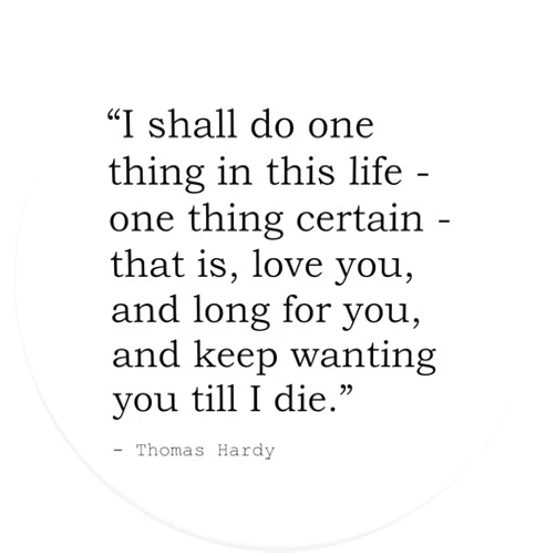 Azeeda 77mm Quote By Thomas Hardy Large Button Pin Badge (BB00011447)