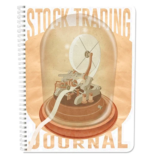 BookFactory Stock Trading Journal/Stocks Trader Log Book - Wire-O, 100 Pages, 8.5