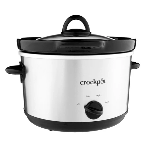 Crock-Pot Crockpot 5 Qt. Round Manual Slow Cooker and Little Dipper, Stainless Steel